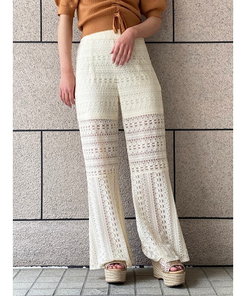 NOMAE（ノーマエ）の「【NOMAE】レースフレアPT（その他パンツ・レディース・アイボリー/ブラック/ホワイト/ライトブラウン・FREE）」の17枚目の写真