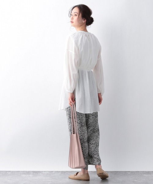 GLOBAL WORK（グローバルワーク）の「サテンリラックス柄イージー/942422（その他パンツ・レディース・ネイビー/ブラック系その他/ベージュ系その他/ダークブラウン・MEDIUM/LARGE）」の9枚目の写真