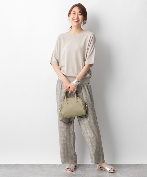 GLOBAL WORK（グローバルワーク）の「サテンリラックス柄イージー/942422（その他パンツ・レディース・ネイビー/ブラック系その他/ベージュ系その他/ダークブラウン・MEDIUM/LARGE）」の20枚目の写真