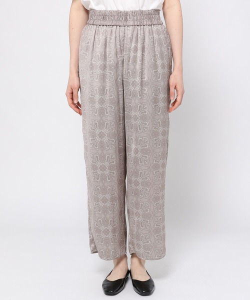 GLOBAL WORK（グローバルワーク）の「サテンリラックス柄イージー/942422（その他パンツ・レディース・ネイビー/ブラック系その他/ベージュ系その他/ダークブラウン・MEDIUM/LARGE）」の12枚目の写真