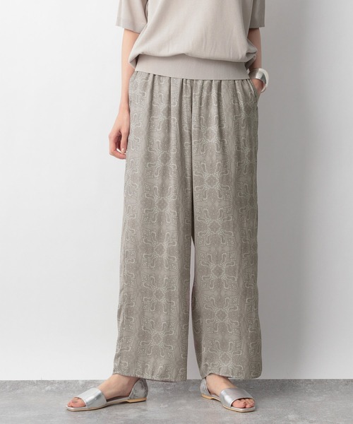 GLOBAL WORK（グローバルワーク）の「サテンリラックス柄イージー/942422（その他パンツ・レディース・ネイビー/ブラック系その他/ベージュ系その他/ダークブラウン・MEDIUM/LARGE）」の22枚目の写真