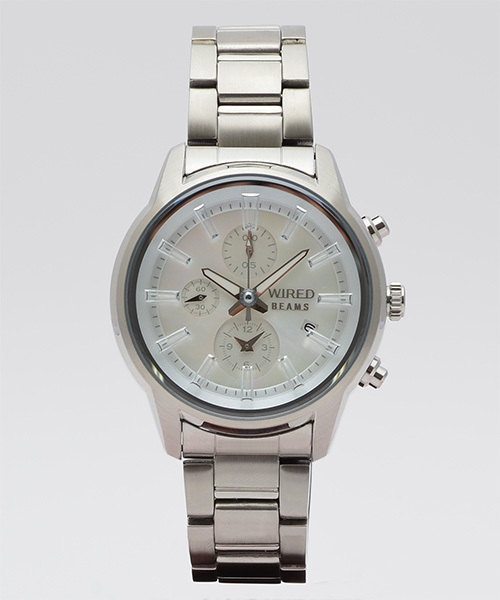 SEIKO（セイコー）の「Wired × BEAMS / Vol.18 SS クロノ（アナログ腕時計・メンズ・ブルー/シルバー・ONE SIZE）」の2枚目の写真