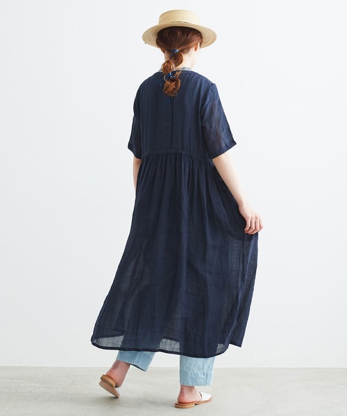 シャンブルドゥシャーム　ワンピース シャンブルドゥシャーム（chambre de charme）ストライプすそ
