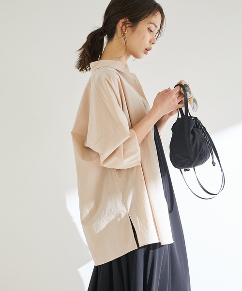 ROPE'（ロペ）の「【洗える】タイプライターコットンBIGシャツ