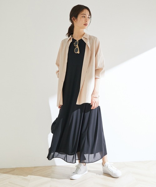 ROPE'（ロペ）の「【洗える】タイプライターコットンBIGシャツ