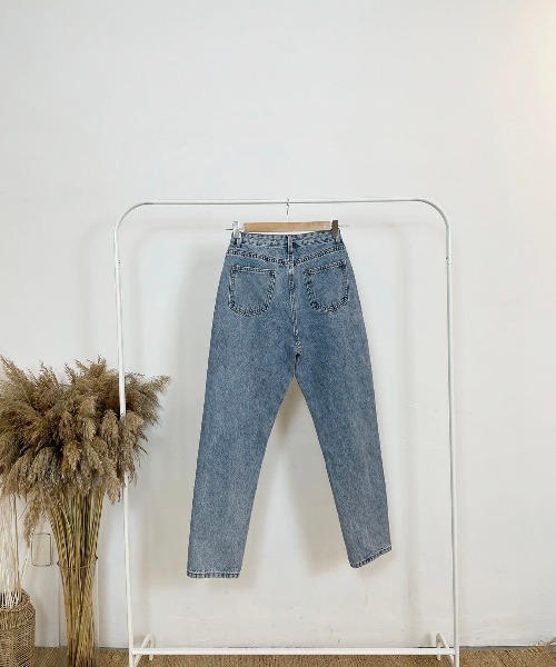 CEMONEMO（セモネモ）の「ハイウエスト 無地デニム テーパード パンツ（デニムパンツ・レディース・インディゴブルー・S/M/L）」の11枚目の写真