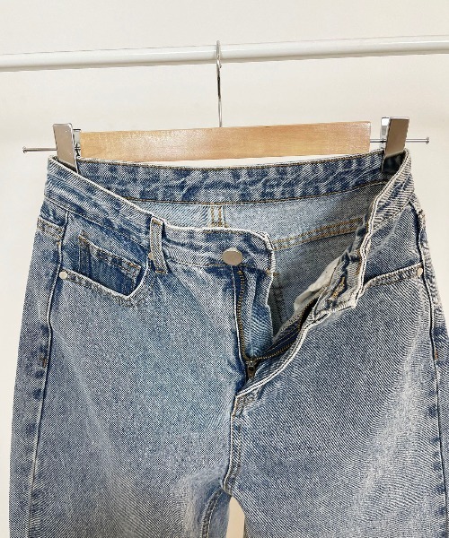 CEMONEMO（セモネモ）の「ハイウエスト 無地デニム テーパード パンツ（デニムパンツ・レディース・インディゴブルー・S/M/L）」の10枚目の写真