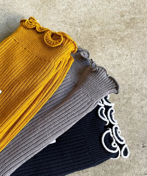 SHIZUTA（シズタ）の「SZT:キッズ&ジュニア＆レディース　メロウ フリル リブソックス 3足セット（ソックス/靴下・キッズ・グレー/ピンク/セージグリーン/ベージュ・M/L/LL）」の15枚目の写真