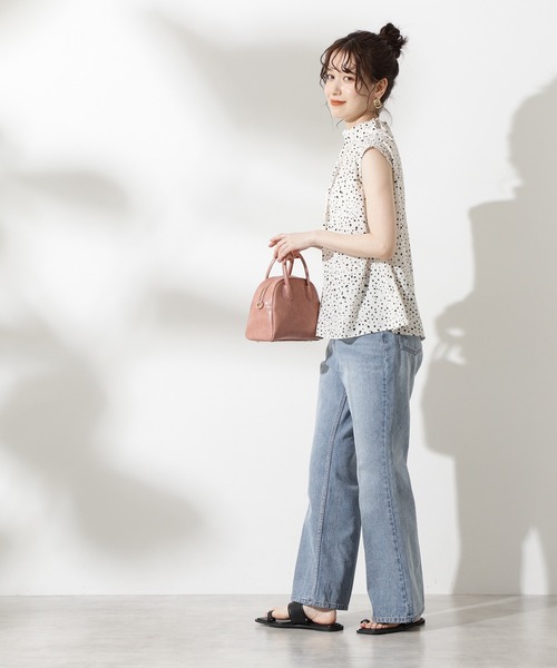 N.（N. Natural Beauty Basic）（エヌエヌナチュラルビューティーベーシック）の「【追加生産】◆ペーパーバックノースリーブブラウス（シャツ/ブラウス・レディース・グレー/クリーム/ブラック/カーキ/ドット・MEDIUM）」の21枚目の写真