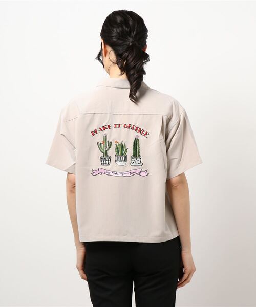 179/WG（イチナナキュウダブルジー）の「後ろ刺繍ボーリングシャツ（シャツ/ブラウス・レディース・グリーン/ブルー/ブラック/ベージュ・MEDIUM）」の20枚目の写真