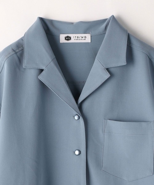 179/WG（イチナナキュウダブルジー）の「後ろ刺繍ボーリングシャツ（シャツ/ブラウス・レディース・グリーン/ブルー/ブラック/ベージュ・MEDIUM）」の7枚目の写真