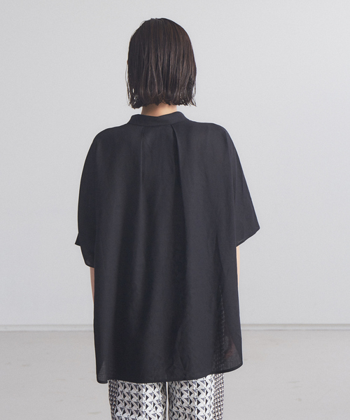 qualite（カリテ）の「レーヨンリネンシアーシャツ（シャツ/ブラウス・レディース・グリーン/キャメル/ブラック・フリー）」の11枚目の写真