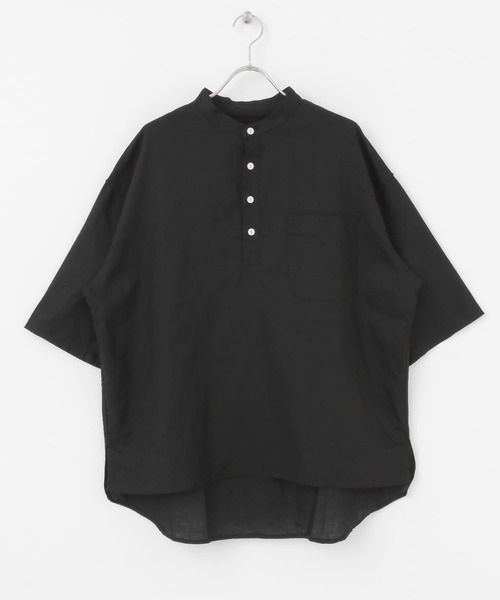 URBAN RESEARCH ROSSO MEN（アーバンリサーチロッソメン）の「【一部WEB限定カラー】リネンヘンリーネックシャツ（シャツ/ブラウス・メンズ・ブラウン/ブラック/カーキ・X-LARGE/SMALL/LARGE/MEDIUM）」の12枚目の写真