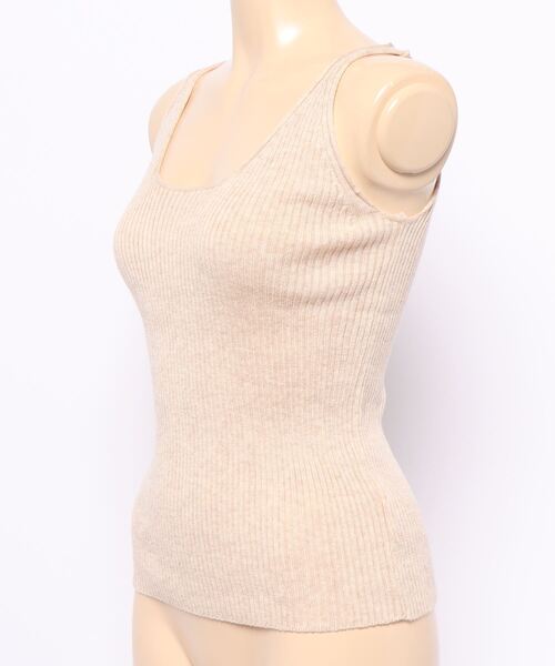 Amiur（エミレ）の「rib knit tank top（タンクトップ・レディース・ブラウン/オートミール・FREE）」の16枚目の写真