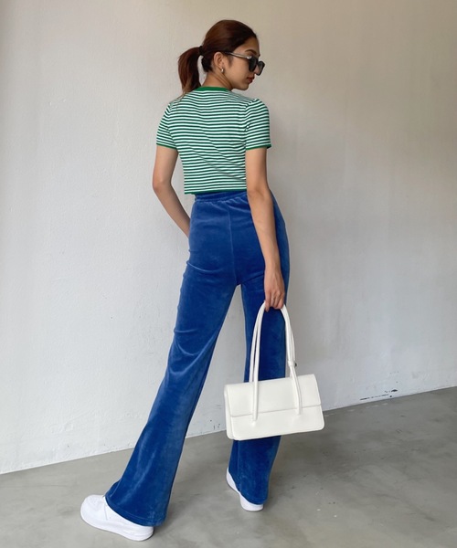 SHAGGIE（シャギー）の「ボーダーニットカーディガン（カーディガン/ボレロ・レディース・ブラック/オレンジ/グリーン・FREE）」の19枚目の写真