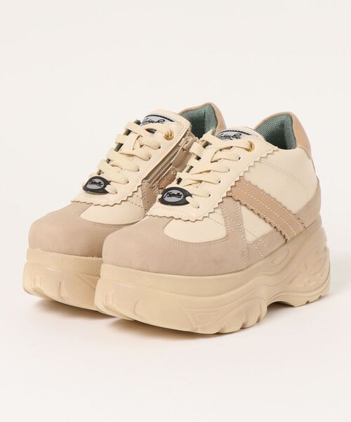 YOSUKE（ヨースケ）の「「YOSUKE/ヨースケ」厚底レースアップスニーカー（スニーカー・レディース・ブラック/ベージュ/オリーブ/アイボリー・23/24/25/22.5/24.5/23.5）」の4枚目の写真