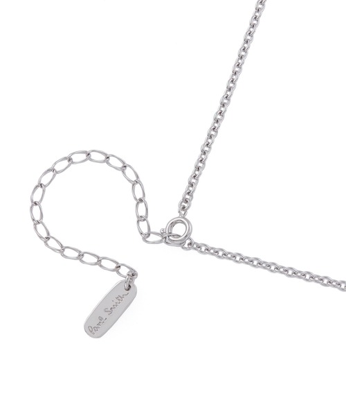 Paul Smith（ポールスミス）の「DOUBLE RING LOGO NECKLACE / 553971 210AZ（ネックレス・メンズ・シルバー・FREE）」の3枚目の写真