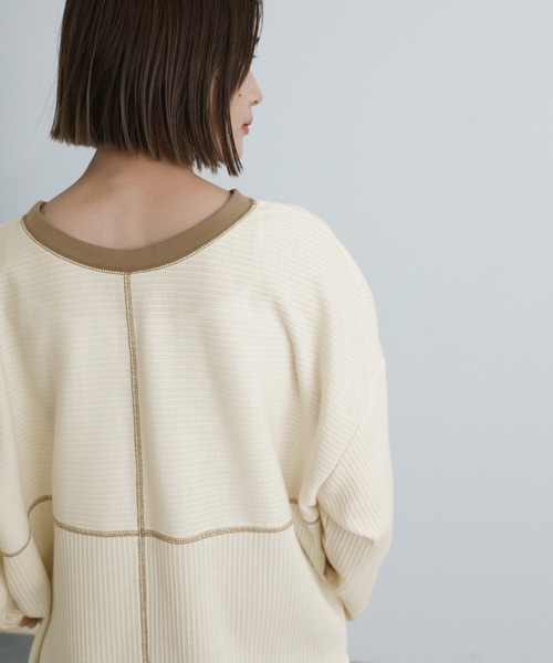 select MOCA（セレクトモカ）の「2021 AW 2WAYリンキングオーバーカットソー（Tシャツ/カットソー・レディース・ブラック/ブラウン/アイボリー・FREE）」の2枚目の写真