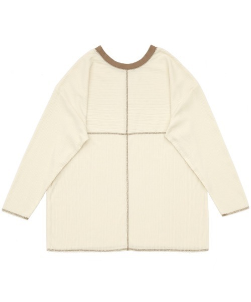 select MOCA（セレクトモカ）の「2021 AW 2WAYリンキングオーバーカットソー（Tシャツ/カットソー・レディース・ブラック/ブラウン/アイボリー・FREE）」の21枚目の写真