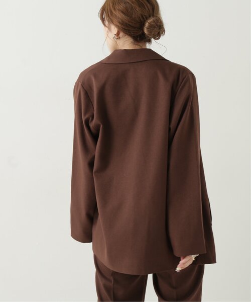 RAY CASSIN（レイカズン）の「フェイクウールダブルジャケット（テーラードジャケット・レディース・グレイッシュベージュ/ブラウン/キナリ・FREE）」の5枚目の写真