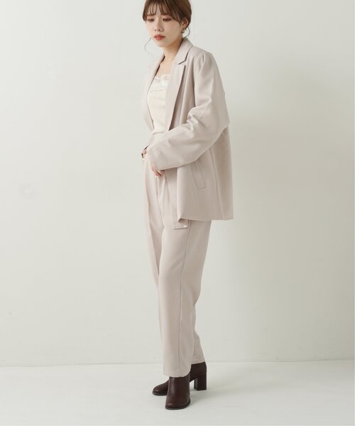 RAY CASSIN（レイカズン）の「フェイクウールダブルジャケット（テーラードジャケット・レディース・グレイッシュベージュ/ブラウン/キナリ・FREE）」の21枚目の写真