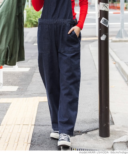 coca（coca）（コカ）の「セミワイドデニムベイカーサロペット（サロペット/オーバーオール・レディース・インディゴブルー・ONE SIZE）」の8枚目の写真