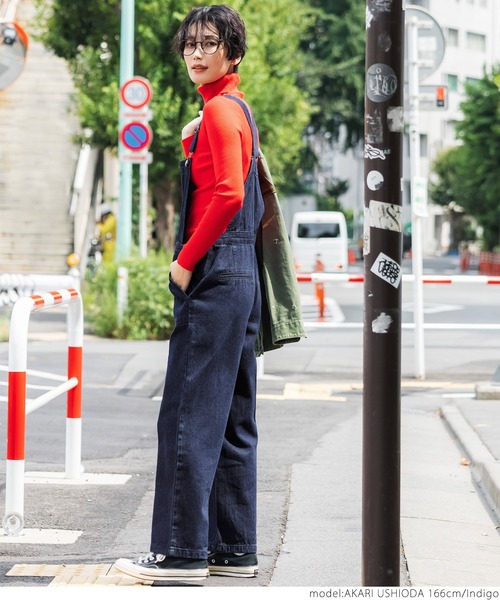 coca（coca）（コカ）の「セミワイドデニムベイカーサロペット（サロペット/オーバーオール・レディース・インディゴブルー・ONE SIZE）」の9枚目の写真