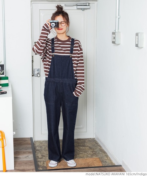 coca（coca）（コカ）の「セミワイドデニムベイカーサロペット（サロペット/オーバーオール・レディース・インディゴブルー・ONE SIZE）」の10枚目の写真