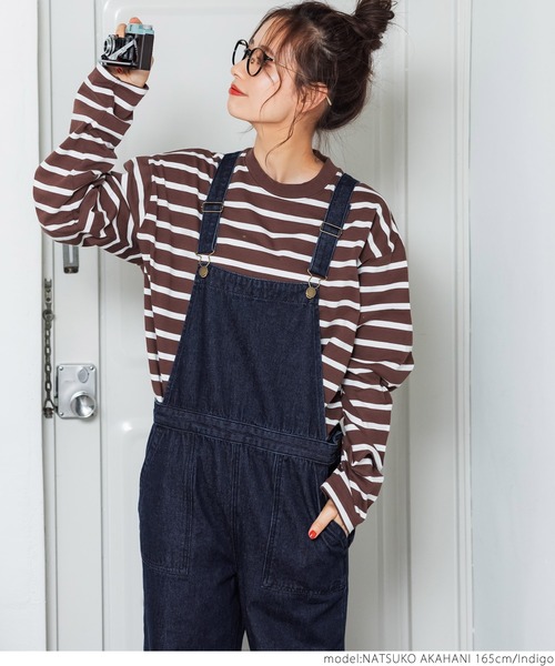 coca（coca）（コカ）の「セミワイドデニムベイカーサロペット（サロペット/オーバーオール・レディース・インディゴブルー・ONE SIZE）」の15枚目の写真