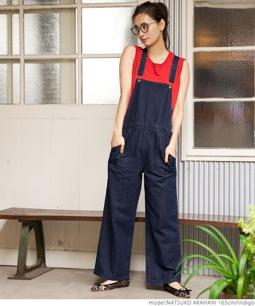 coca（coca）（コカ）の「セミワイドデニムベイカーサロペット（サロペット/オーバーオール・レディース・インディゴブルー・ONE SIZE）」の17枚目の写真