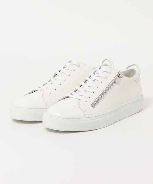 Amb(エーエムビー)の「Amb(エーエムビー) / SAGEGIP CRACK サイドジップ レザー スニーカー(スニーカー・レディース・ホワイト/ブラック・39/35/36)」の2枚目の写真