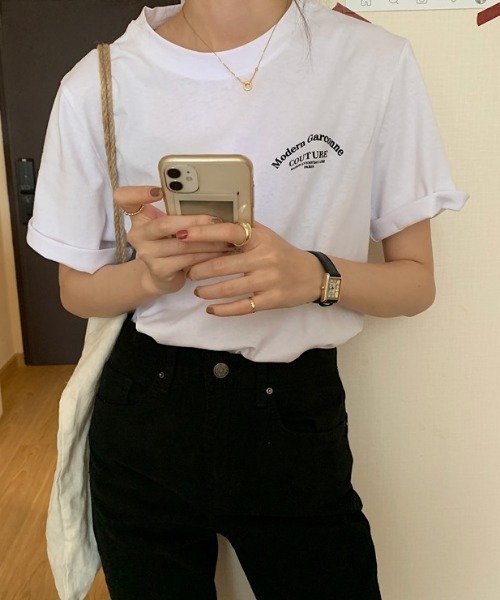 MANGROVE(マングローブ)の「バックロゴカジュアルTシャツ(Tシャツ/カットソー・レディース・ホワイト/ブラック・FREE)」の19枚目の写真