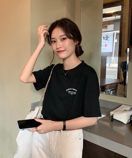 MANGROVE(マングローブ)の「バックロゴカジュアルTシャツ(Tシャツ/カットソー・レディース・ホワイト/ブラック・FREE)」の11枚目の写真