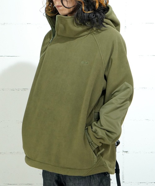 grn(ジーアールエヌ)の「grn outdoor ジーアールエヌ アウトドア NETALI HOODY プルオーバーパーカー 寝袋 シェラフ(パーカー・メンズ・ブラック/オリーブ/ベージュ・MEDIUM/LARGE)」の22枚目の写真