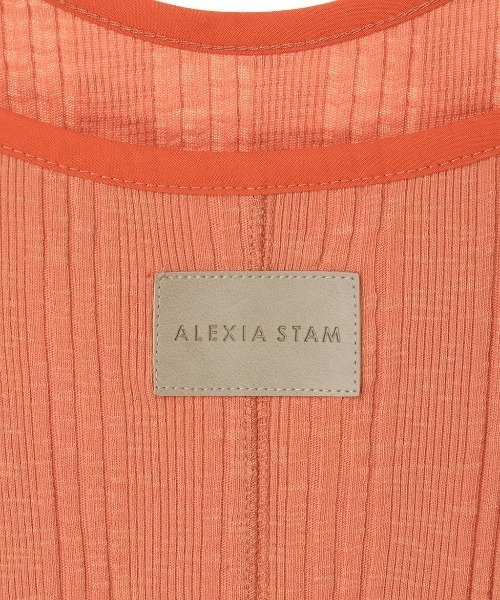 ALEXIA STAM（アリシアスタン）の「【GIANNA 2021 Summer #2 掲載】Rib Volume Maxi Dress/リブボリュームマキシドレス（ワンピース・レディース・チャコールグレー/オレンジ/グリーン・FREE）」の19枚目の写真