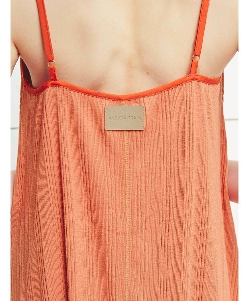 ALEXIA STAM（アリシアスタン）の「【GIANNA 2021 Summer #2 掲載】Rib Volume Maxi Dress/リブボリュームマキシドレス（ワンピース・レディース・チャコールグレー/オレンジ/グリーン・FREE）」の16枚目の写真