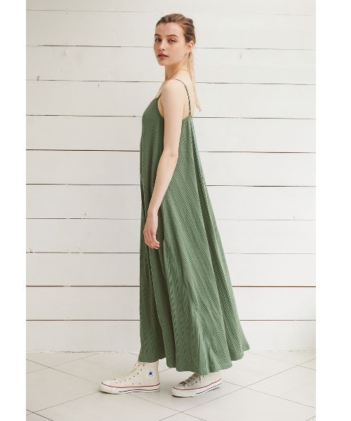 ALEXIA STAM（アリシアスタン）の「【GIANNA 2021 Summer #2 掲載】Rib Volume Maxi Dress/リブボリュームマキシドレス（ワンピース・レディース・チャコールグレー/オレンジ/グリーン・FREE）」の11枚目の写真
