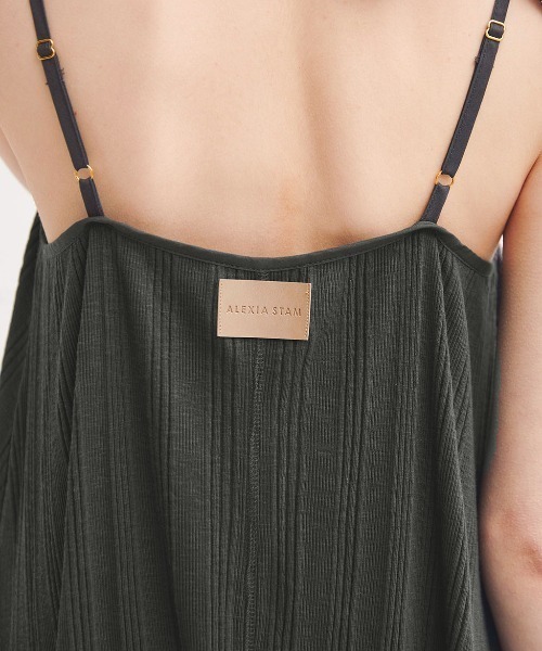 ALEXIA STAM（アリシアスタン）の「【GIANNA 2021 Summer #2 掲載】Rib Volume Maxi Dress/リブボリュームマキシドレス（ワンピース・レディース・チャコールグレー/オレンジ/グリーン・FREE）」の14枚目の写真