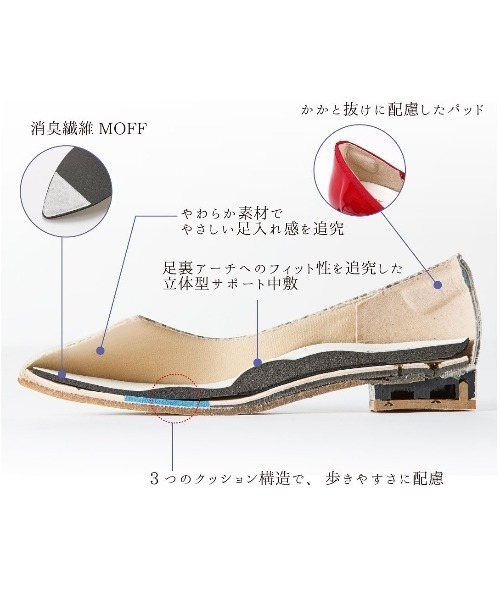 AcureZ（アキュアーズ）の「【made in japan】2cmヒール　リボンパンプス（パンプス・レディース・グレー/イエロー/レッド/グレー系その他/ブラウン系その他/レッド系その他/ブルー系その他/グリーン系その他/イエロー系その他/ミント/ベージュ系その他2/ネイビー系1・25.0cm/23.5cm/23.0cm/24.0cm/22.5cm/22.0cm/24.5cm）」の18枚目の写真