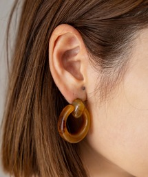 マーブルリングピアス(両耳)