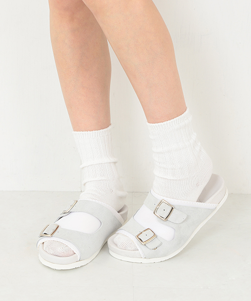 Ray BEAMS（レイビームス）の「Amb / トリコット Wベルト サンダル（サンダル・レディース・ホワイト/ブラック・36/35/38/37）」の14枚目の写真