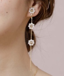 flower | ゴールドパーリーフルールピアス(ピアス（片耳用）)