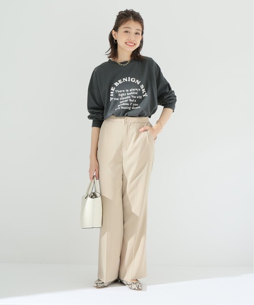 Simplicite（サンプリシテ）の「ハーフサークルロゴロンT◆（Tシャツ/カットソー・レディース・ブラック/ホワイト・FREE）」の3枚目の写真