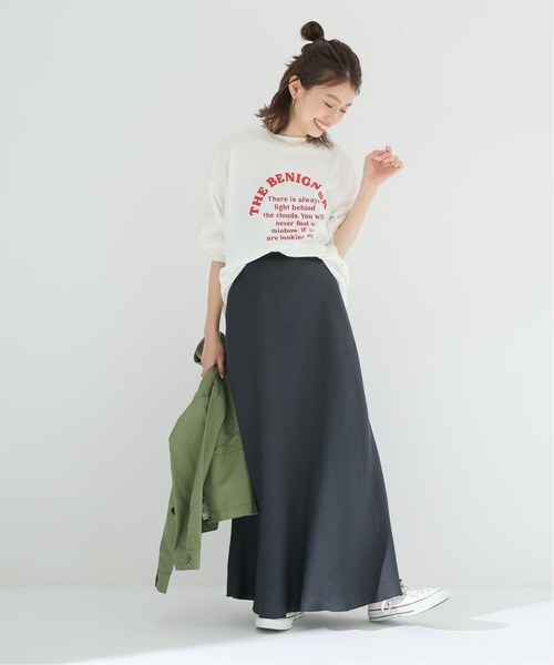 Simplicite（サンプリシテ）の「ハーフサークルロゴロンT◆（Tシャツ/カットソー・レディース・ブラック/ホワイト・FREE）」の6枚目の写真