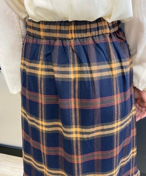 sakishimatokyo（サキシマトーキョー）の「【ZOZO限定】サキシマamp「チェック柄マーメイドスカート」（スカート・レディース・レッド/オレンジ・FREE）」の6枚目の写真