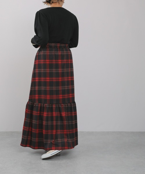 sakishimatokyo（サキシマトーキョー）の「【ZOZO限定】サキシマamp「チェック柄マーメイドスカート」（スカート・レディース・レッド/オレンジ・FREE）」の21枚目の写真