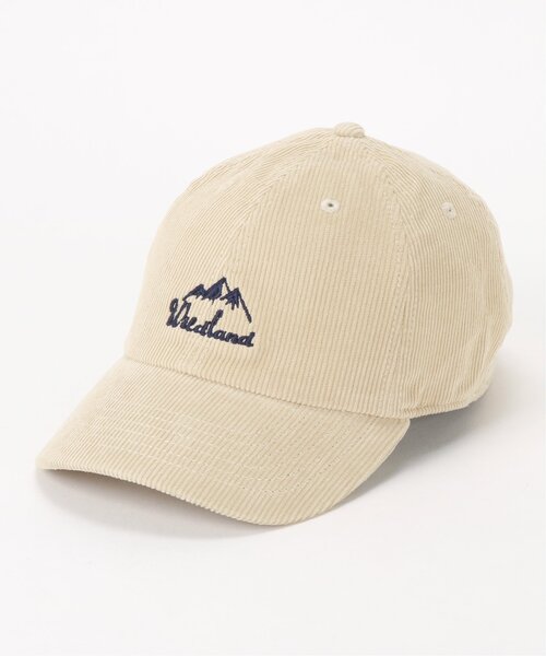 DOUBLE NAME(ダブルネーム)の「コーデュロイ刺繍CAP(キャップ・レディース・ブラック/キナリ/モスグリーン/モカ・FREE)」の2枚目の写真