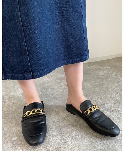 MLI'A（エムリア）の「チェーンローファー（ローファー・レディース・ブラック/ブラウン・M/L）」の2枚目の写真