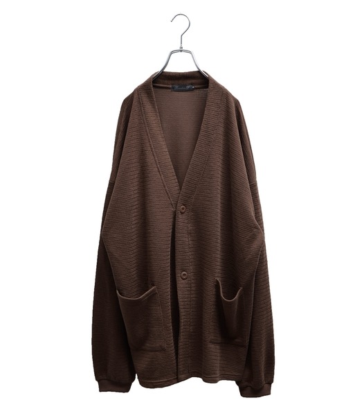 MinoriTY(マイノリティ)の「【MinoriTY】ニットソーカーディガン メンズ 秋服 無地 オーバーサイズ カットソー ノーカラー(カーディガン/ボレロ・メンズ・ブルー/グリーン/ブラウン/ブラック・M/L)」の8枚目の写真