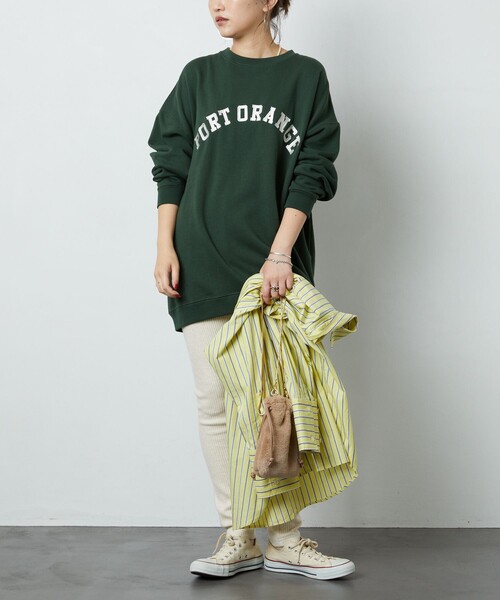 FREAK'S STORE(フリークスストア)の「▽【WEB限定】PORT ORANGE ロゴ刺繍スウェット(スウェット・レディース・グレー/ブラック/ブラウン/グリーン・フリ-)」の9枚目の写真